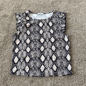 Snakeskin sleeveless top